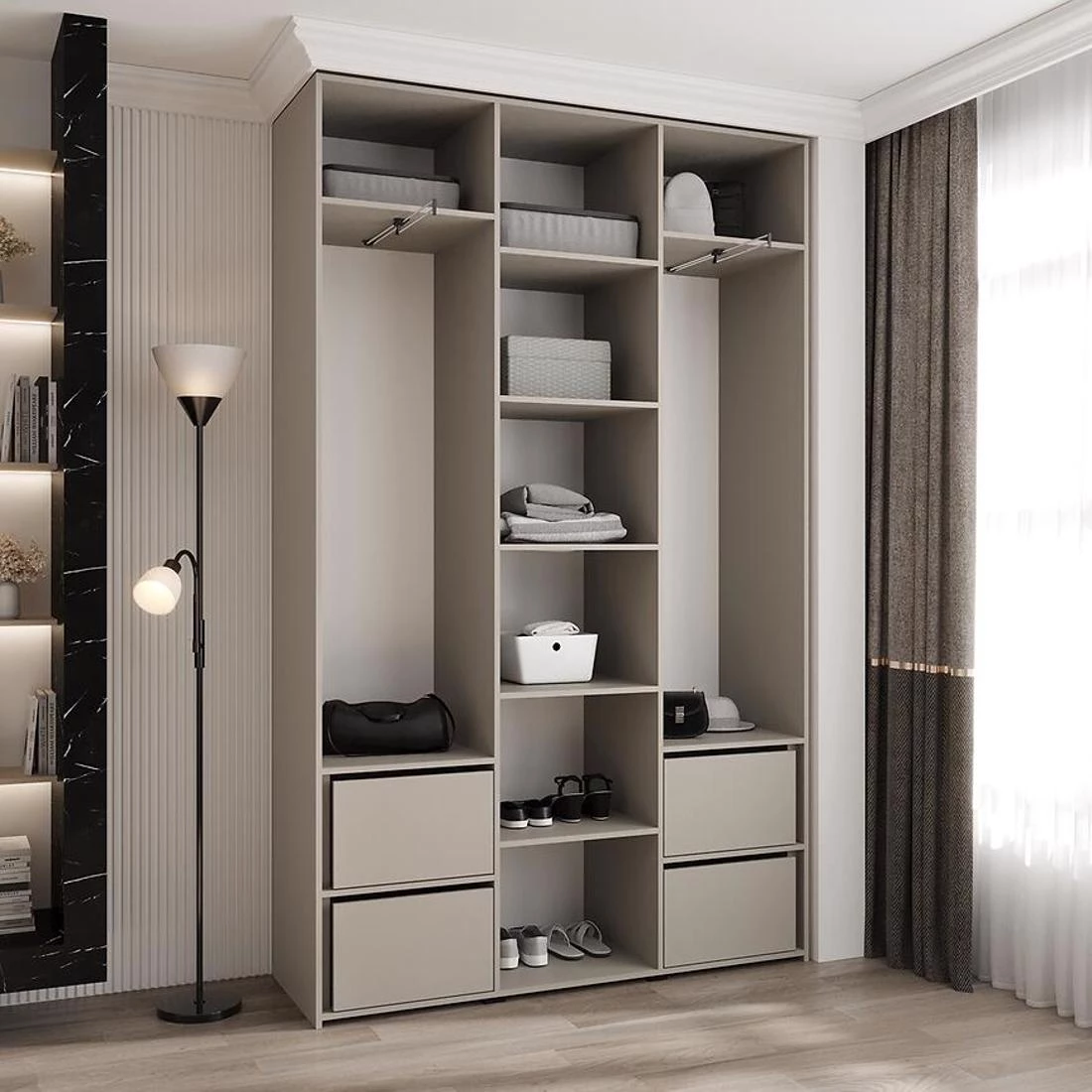 Como 1-150 ormar 50x150x245,5 cm kašmir/zlato
