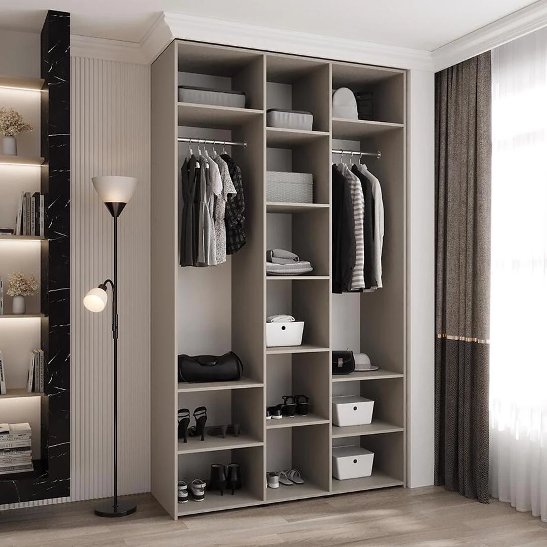 Como 1-140 ormar 50x140x245,5 cm kašmir/zlatna