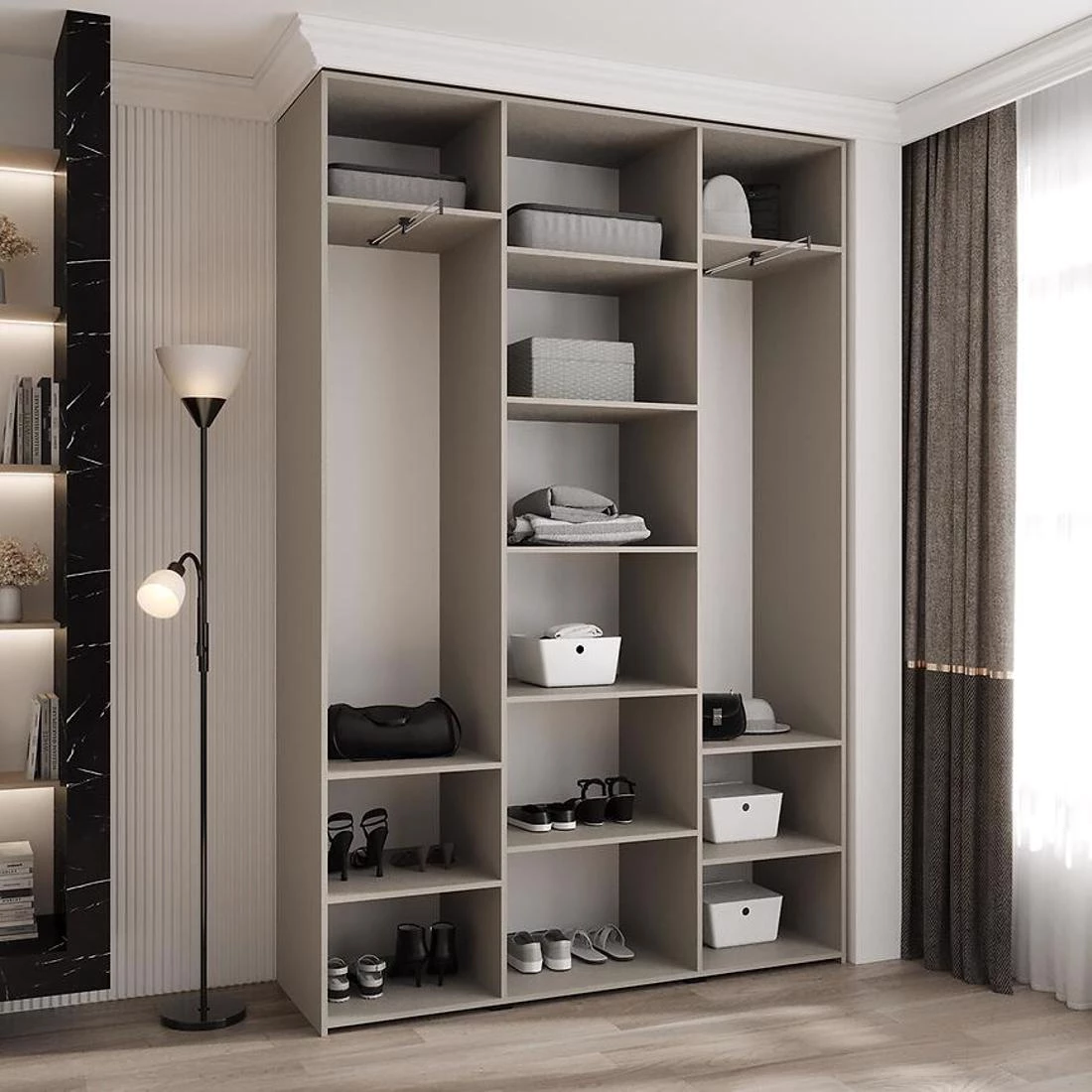 Como 4-160 ormar 40x160x245,5 cm kašmir/crna