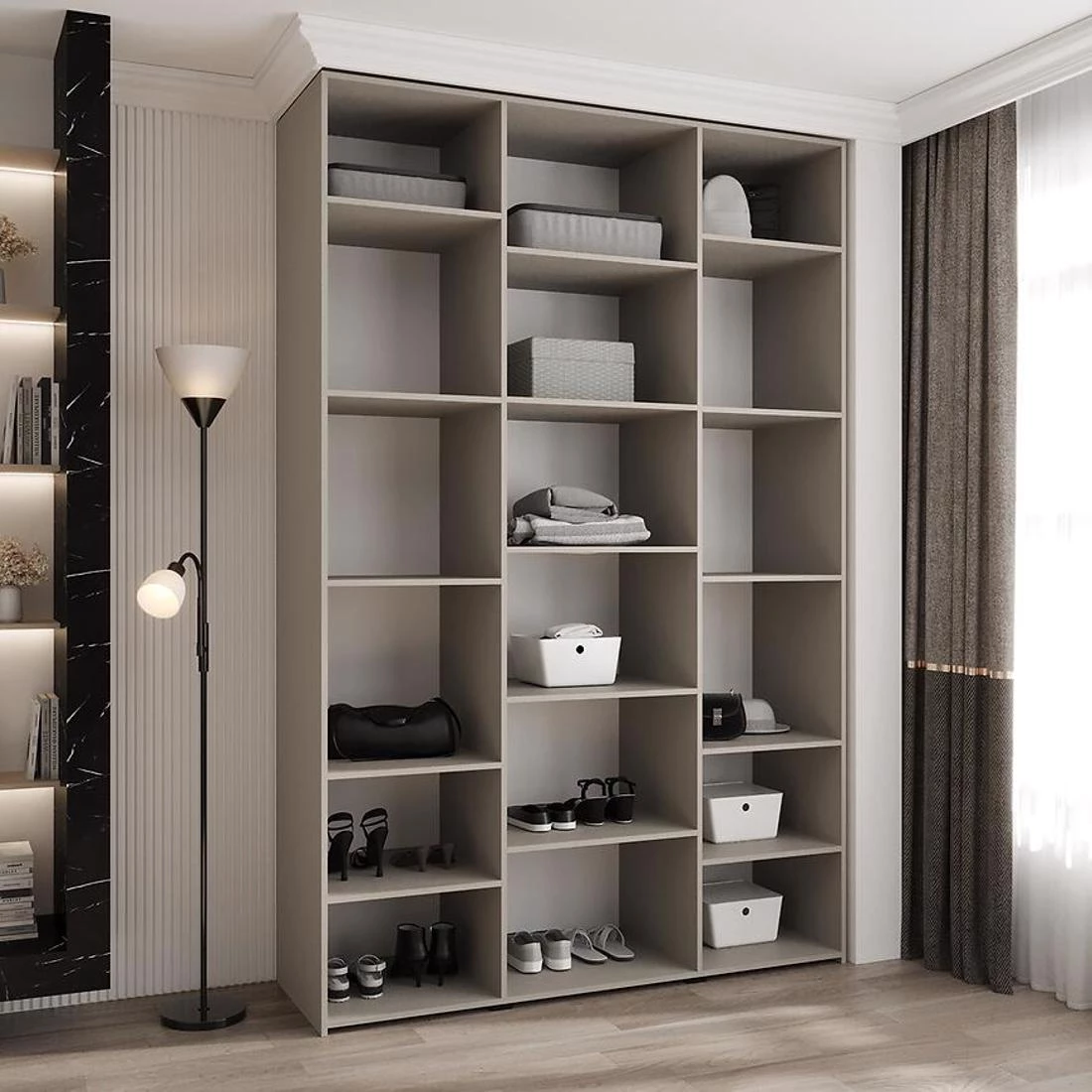 Como 4-160 ormar 40x160x245,5 cm bela/crna