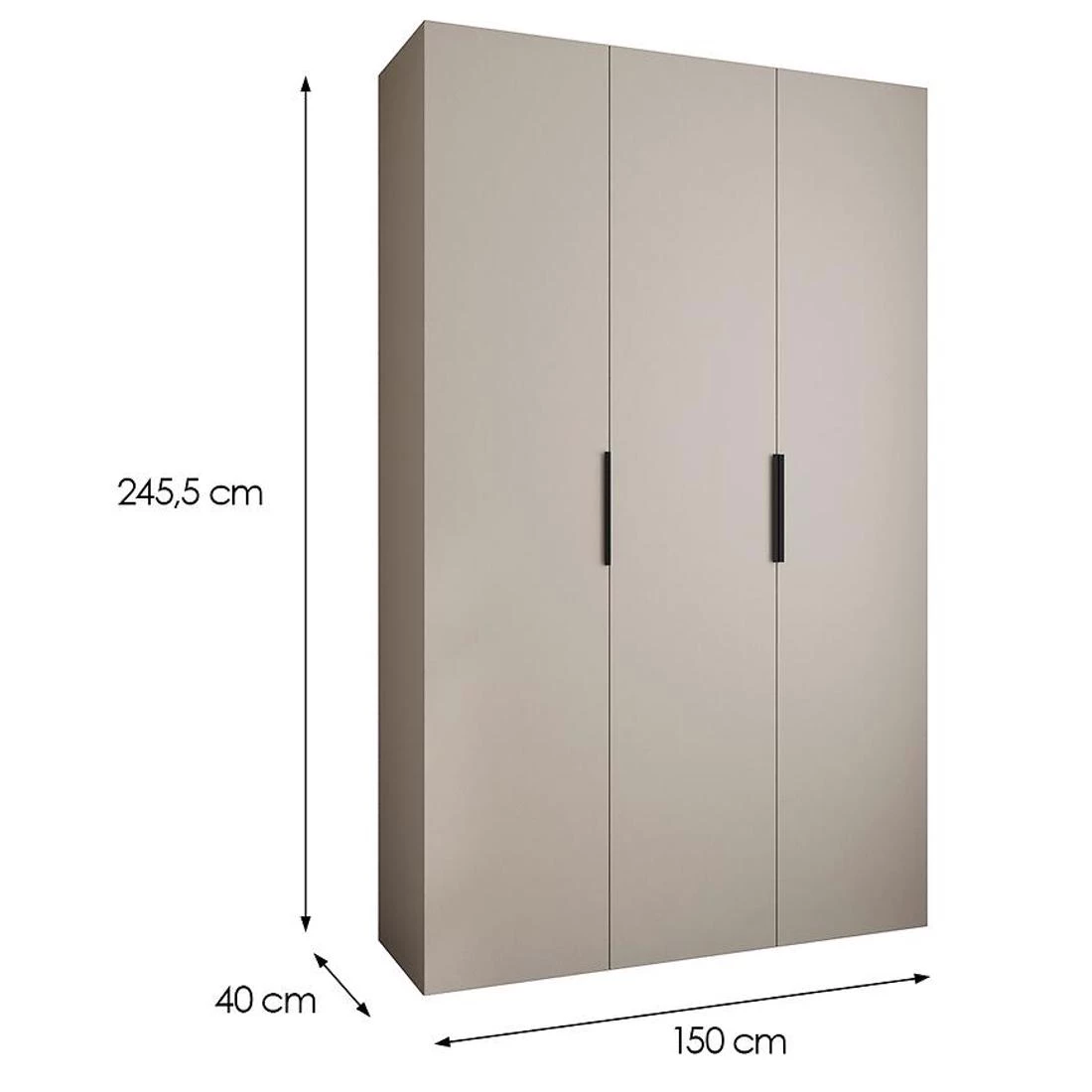 Como 4-150 ormar 40x150x245,5 cm kašmir/crna