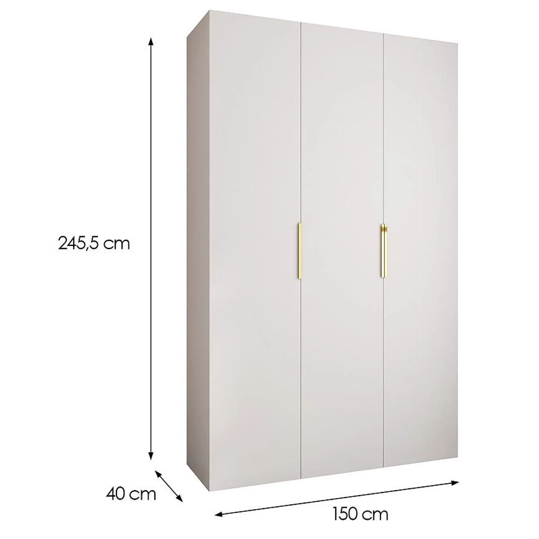 Como 4-150 ormar 40x150x245,5 cm bela/zlatna