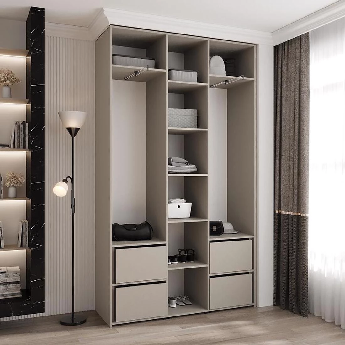 Como 3-140 ormar 40x140x245,5 cm kašmir/zlatna