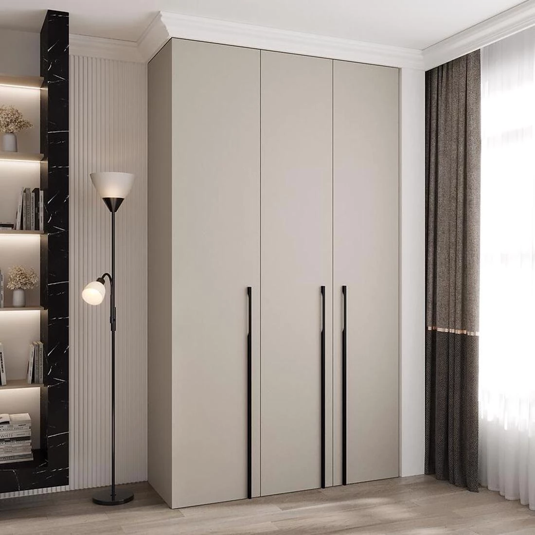 Como 3-140 ormar 40x140x245,5 cm kašmir/crna