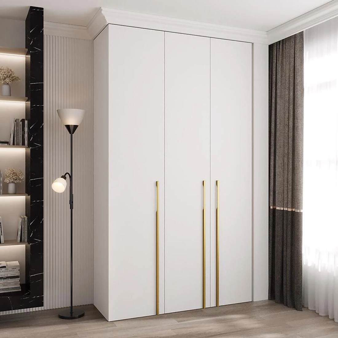 Como 3-140 ormar 40x140x245,5 cm bela/Zlatna