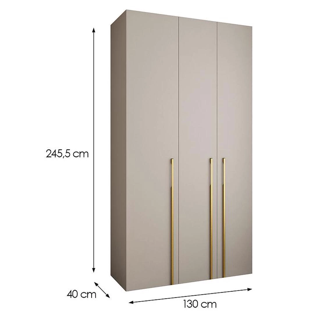Como 3-130 ormar 40x130x245,5 cm kašmir/zlatna