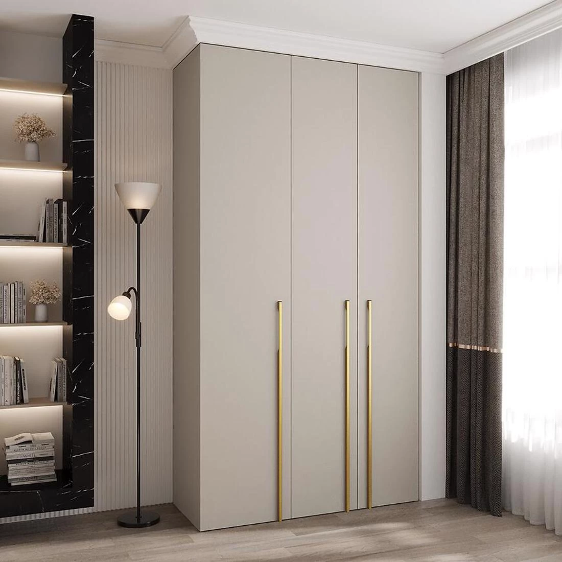 Como 3-130 ormar 40x130x245,5 cm kašmir/zlatna