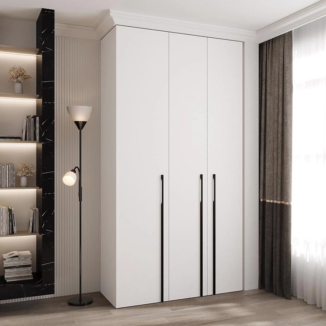 Como 3-130 ormar 40x130x245,5 cm belo/crni