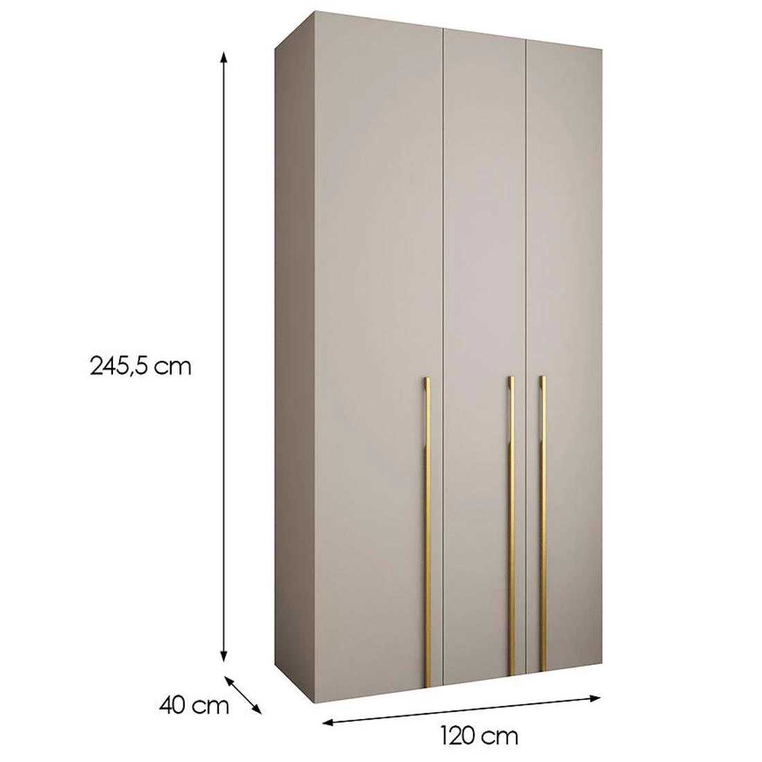 Como 3-120 ormar 40x120x245,5 cm kašmir/zlatna