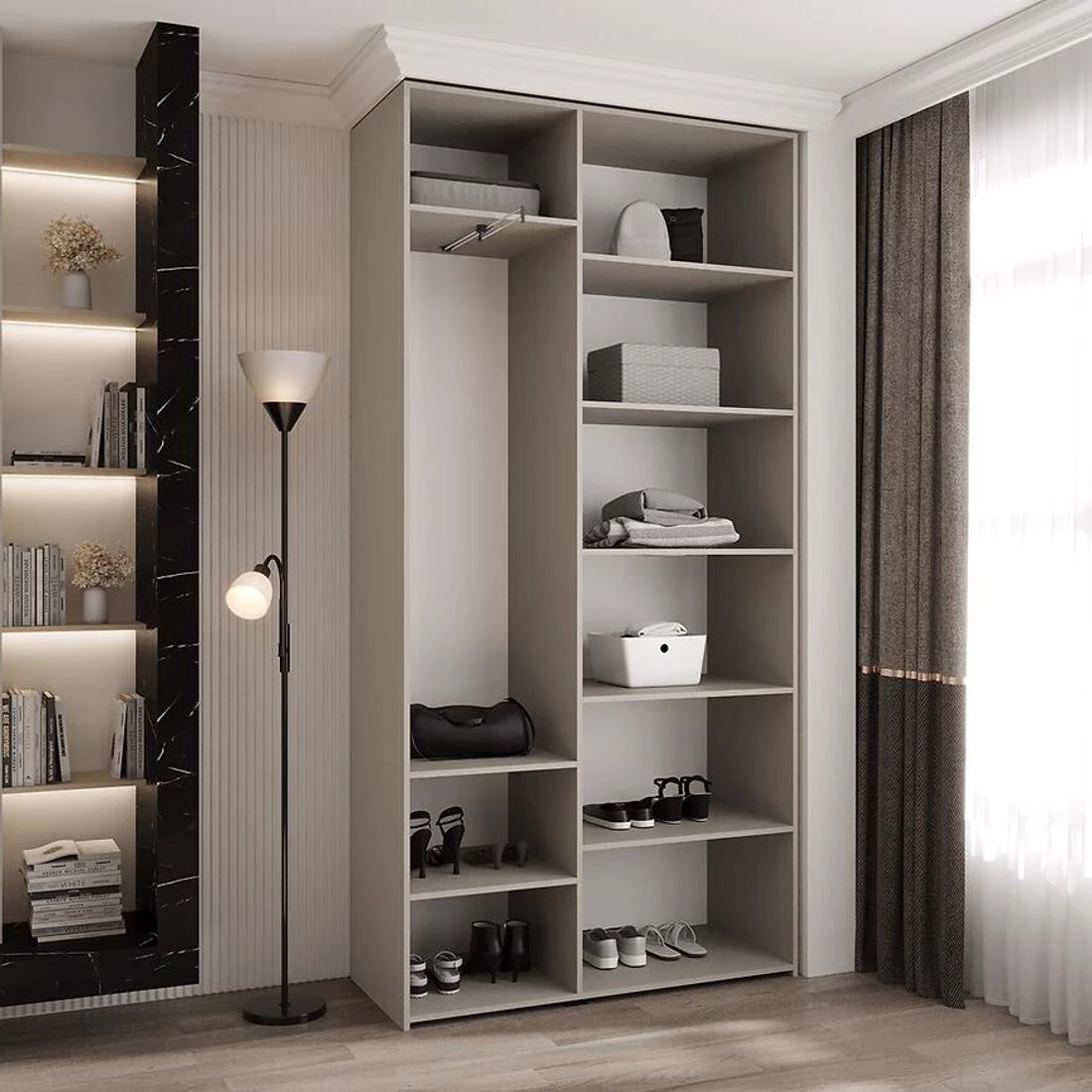 Como 3-120 ormar 40x120x245,5 cm kašmir/zlatna