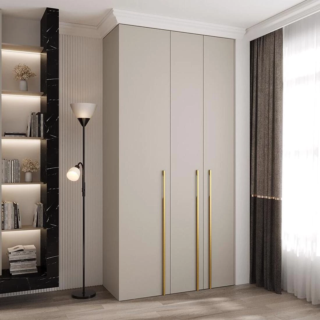 Como 3-120 ormar 40x120x245,5 cm kašmir/zlatna