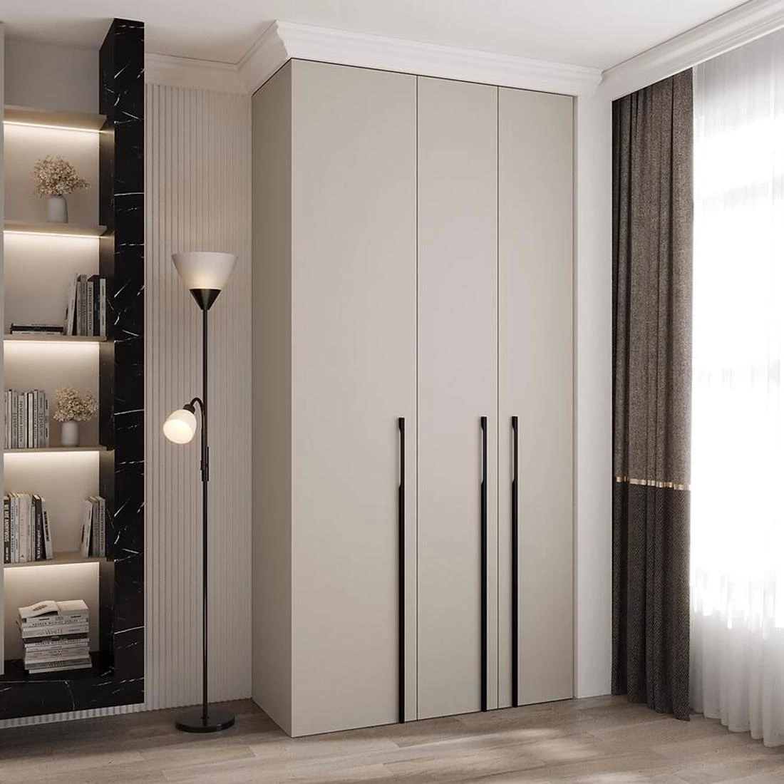 Como 3-120 ormar 40x120x245,5 cm kašmir/crna