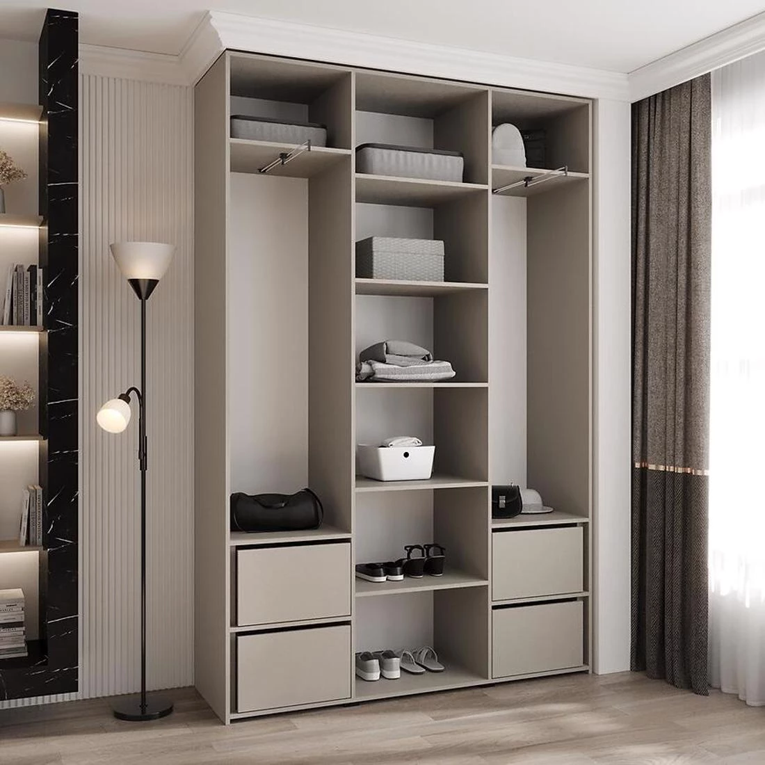 Como 2-160 ormar 40x160x245,5 cm bela/zlatna