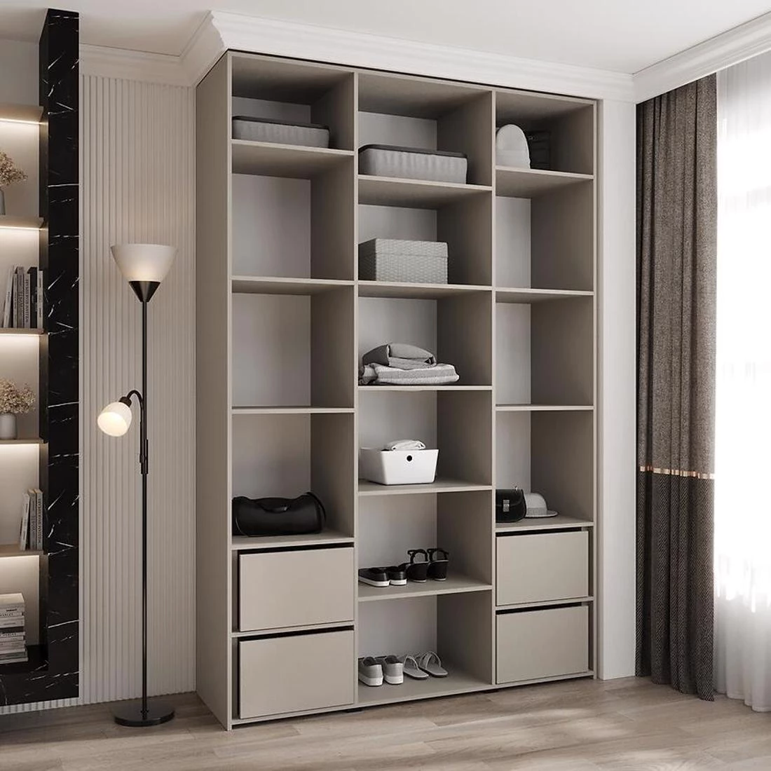 Como 2-160 ormar 40x160x245,5 cm bela/crna