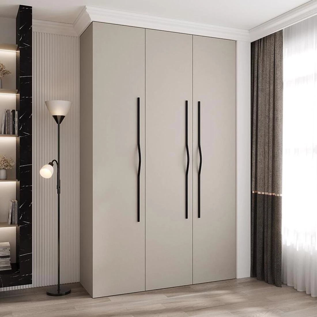 Como 2-150 ormar 40x150x245,5 cm kašmir/crna
