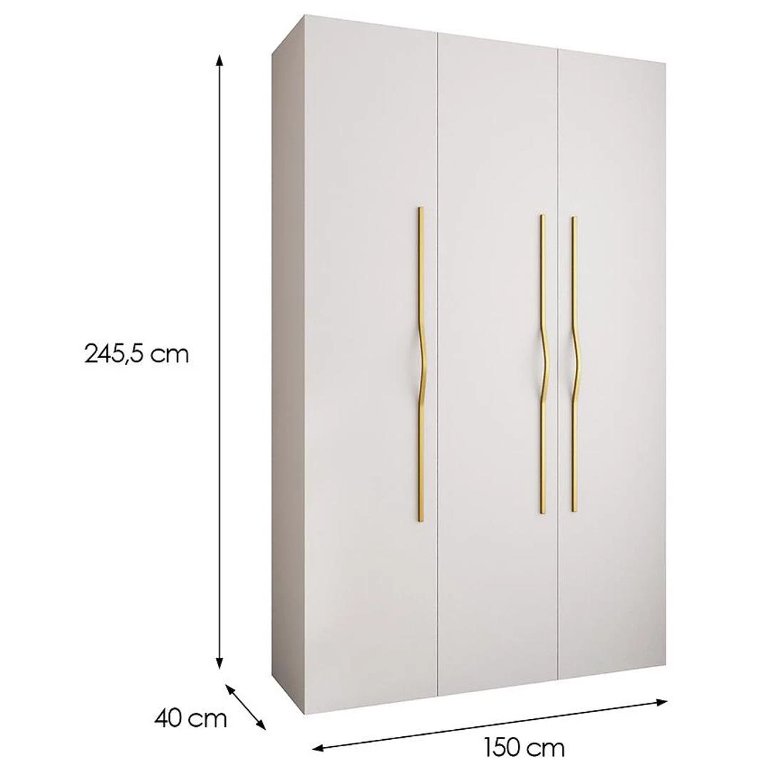 Como 2-150 ormar 40x150x245,5 cm   belo/zlatno
