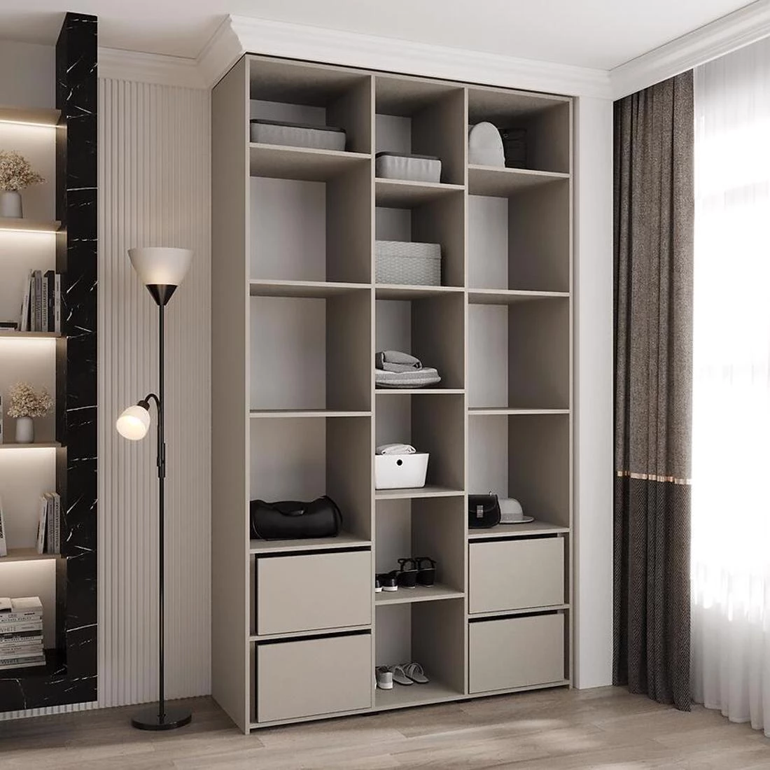Como 2-140 ormar 40x140x245,5 cm kašmir/zlatna