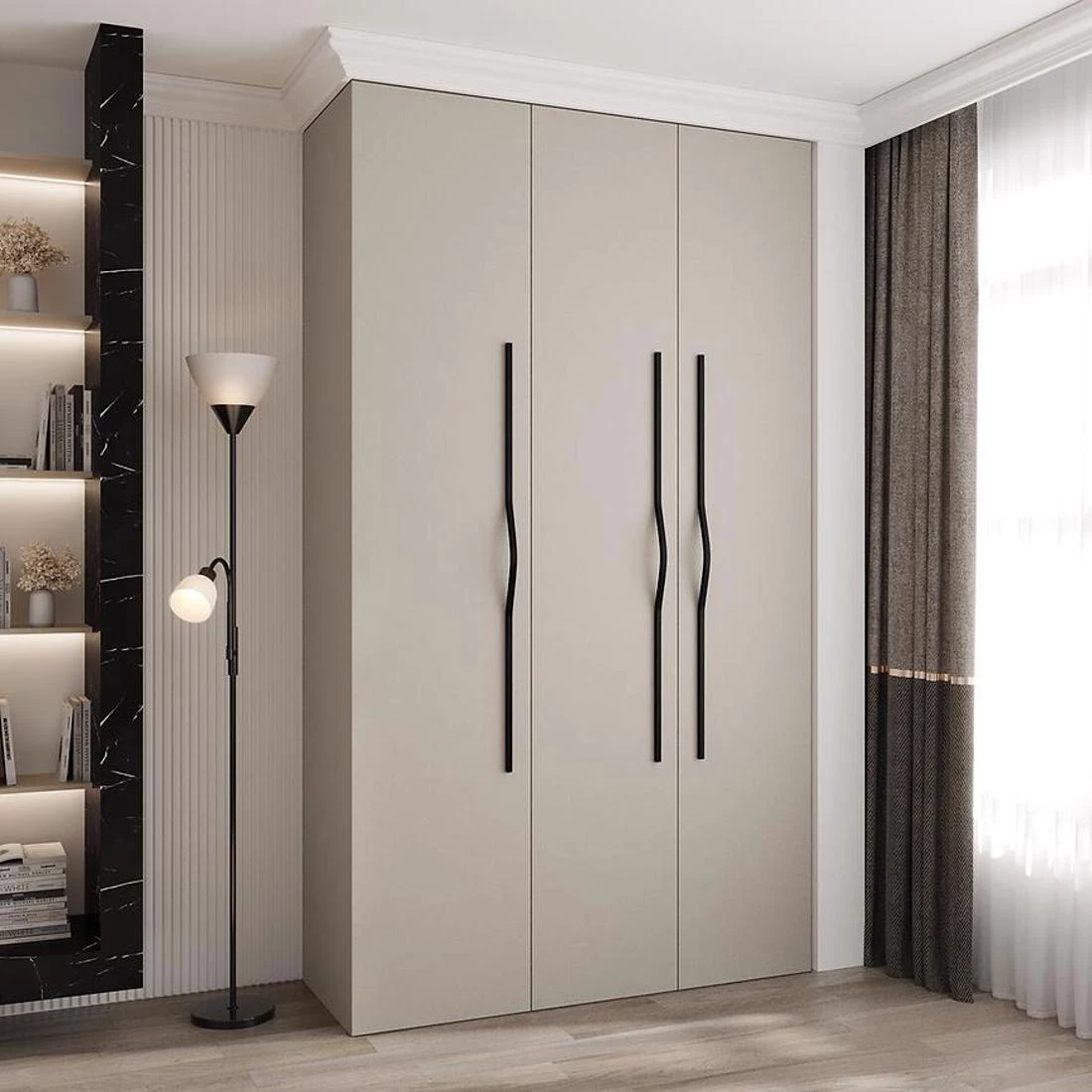 Como 2-140 ormar  40x140x245,5 cm kašmir/crna