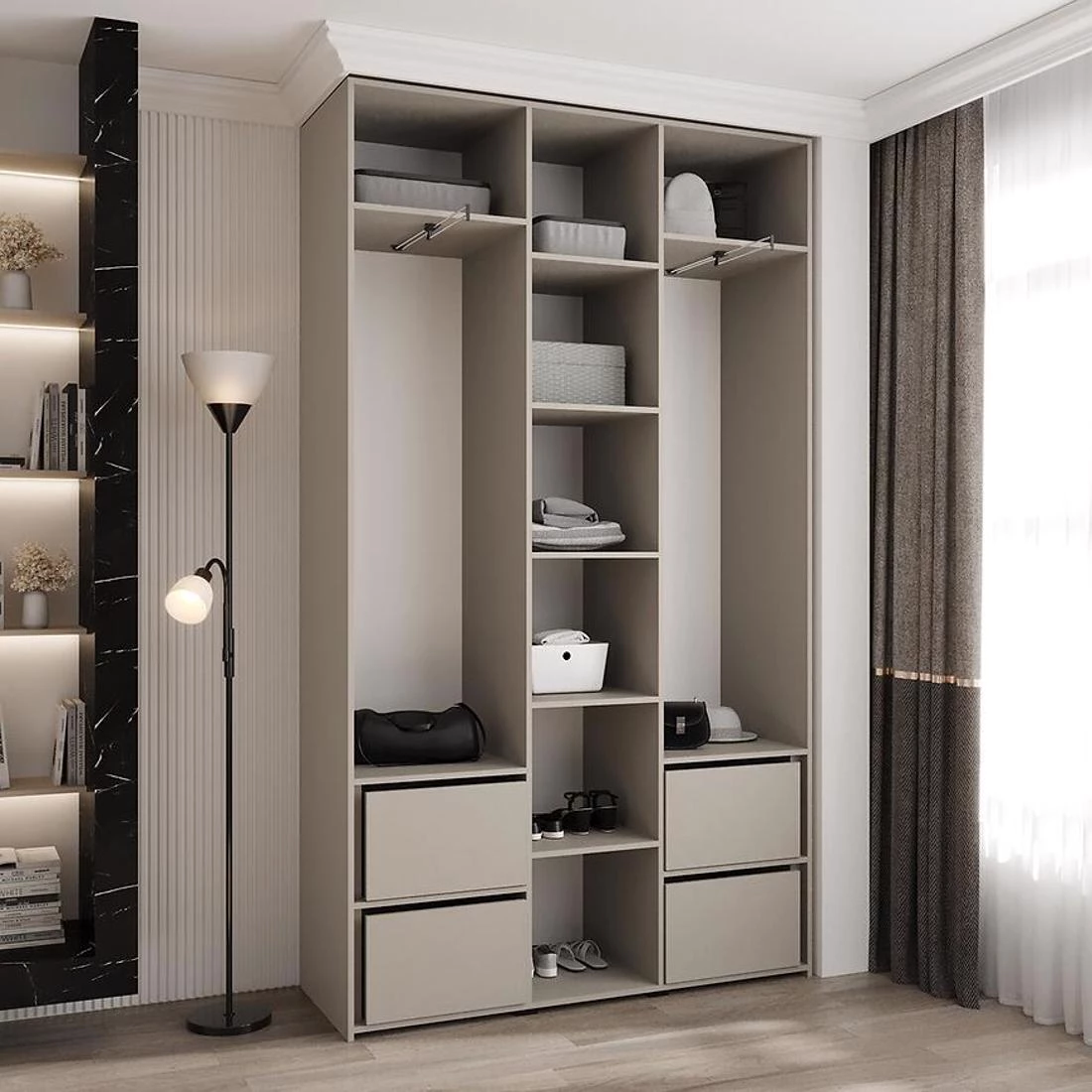 Como 2-140 ormar 40x140x245,5 cm bijeli/zlatni