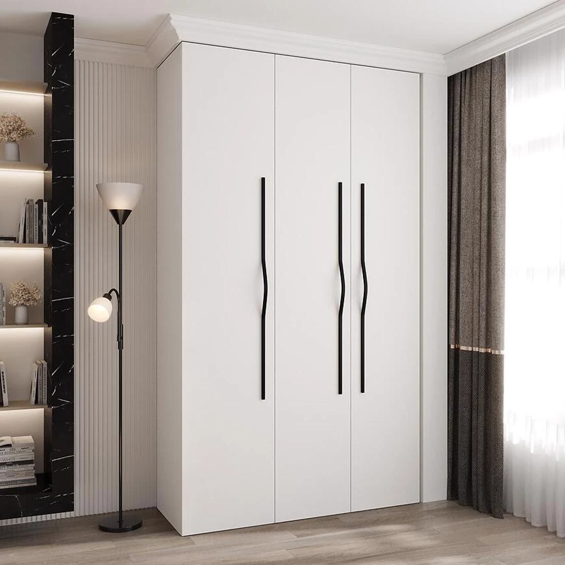 Como 2-140 ormar 40x140x245,5 cm belo/crni