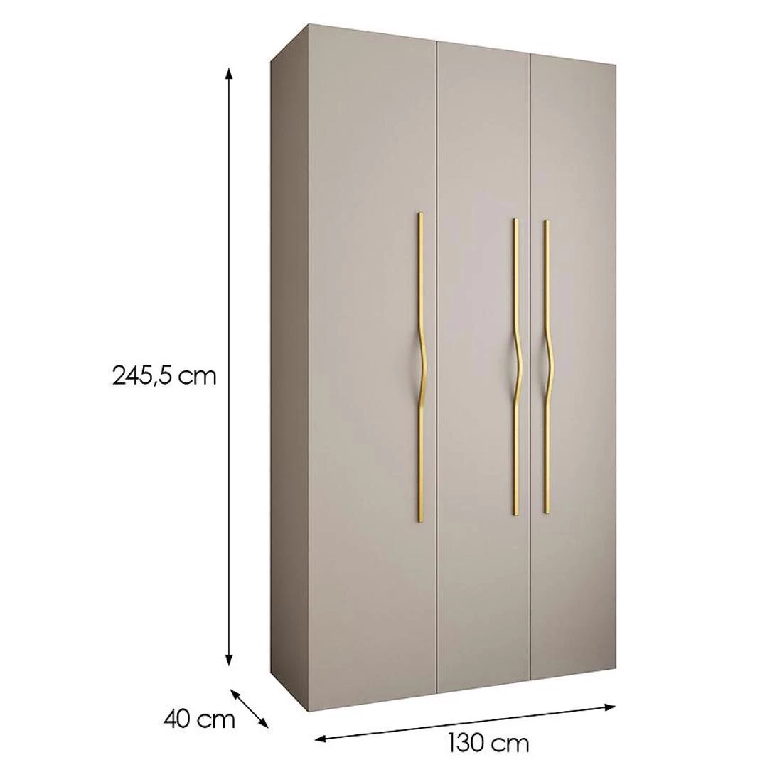 Como 2-130 ormar 40x130x245,5 cm  kašmir/zlatna
