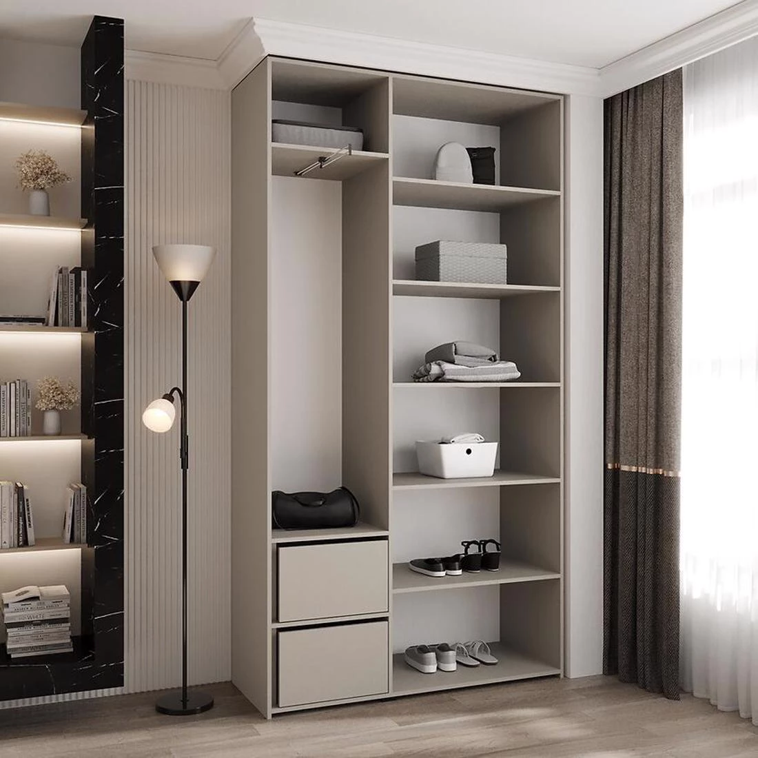 Como 2-130 ormar 40x130x245,5 cm  kašmir/zlatna