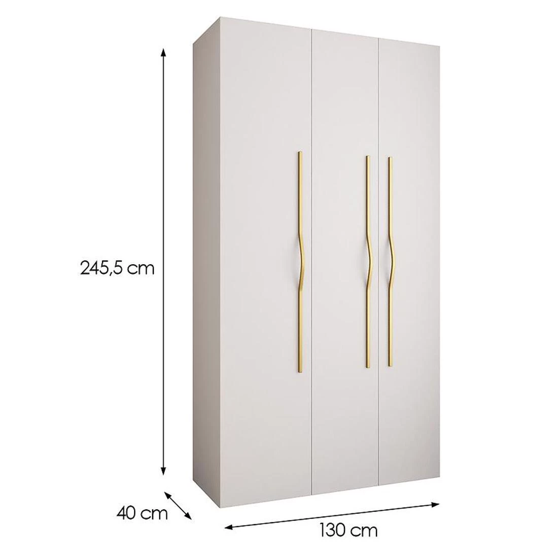 Como 2-130 ormar 40x130x245,5 cm bela/Zlatna