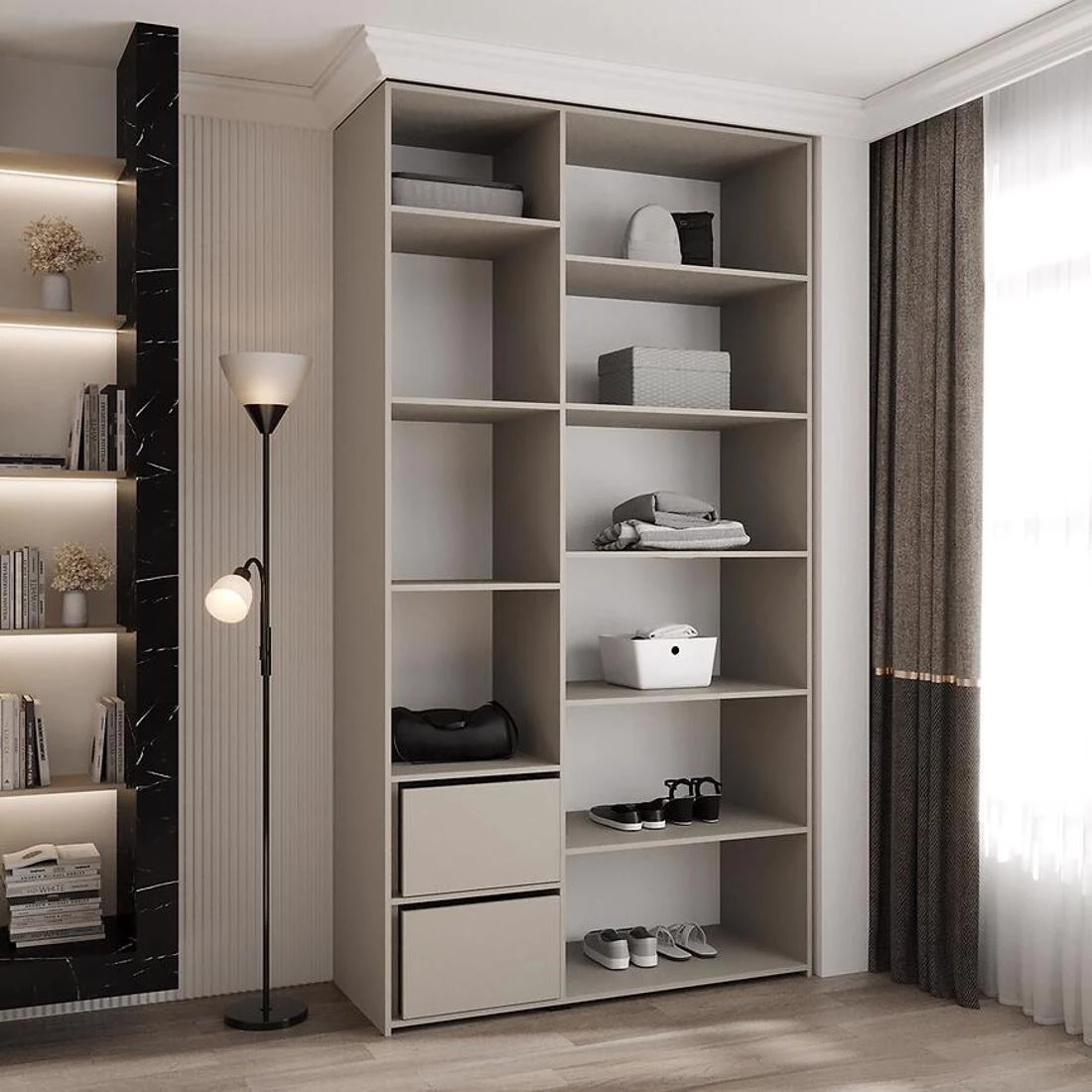 Como 2-130 ormar 40x130x245,5 cm bela/Zlatna