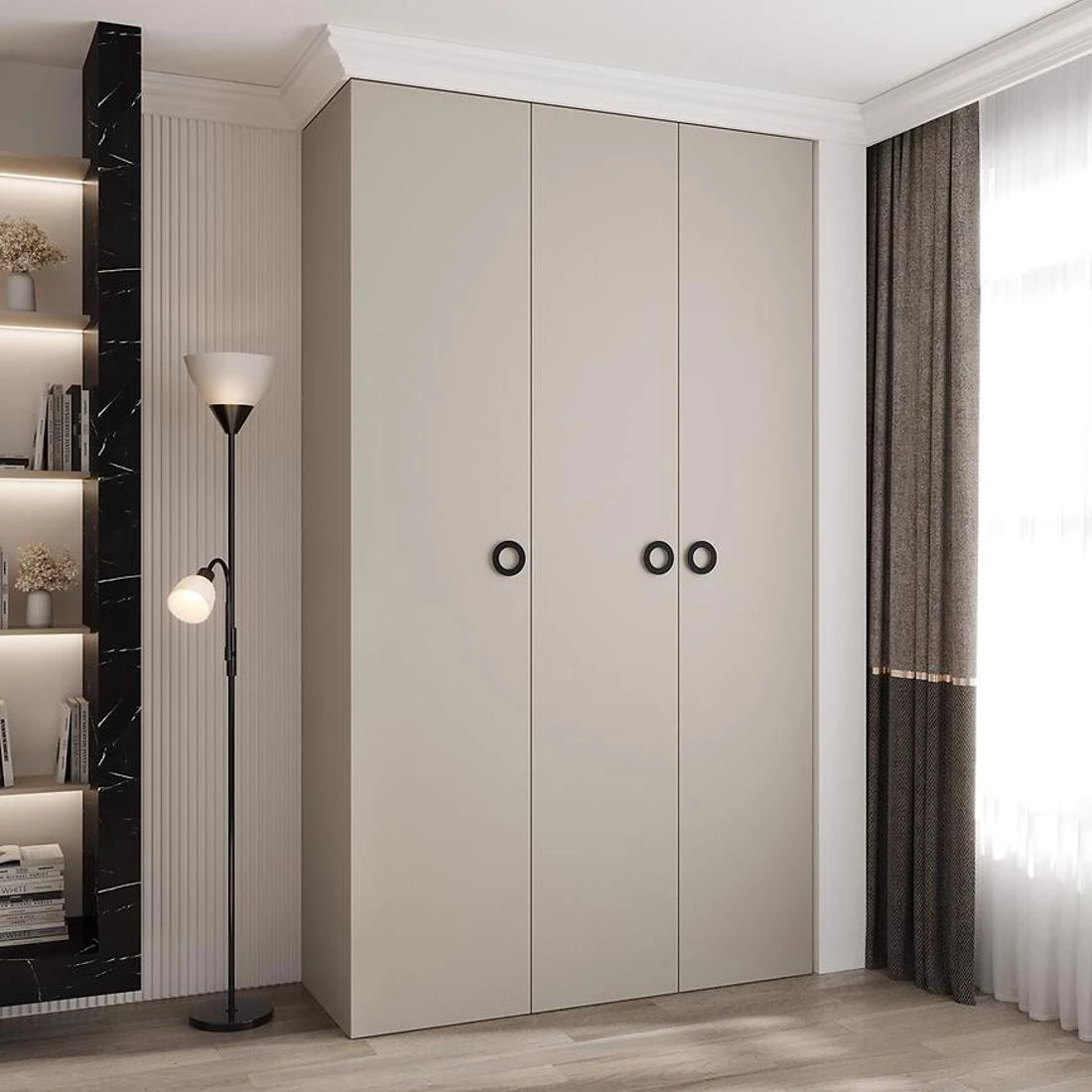 Como 1-150 ormar 40x150x245,5 cm kašmir/crna