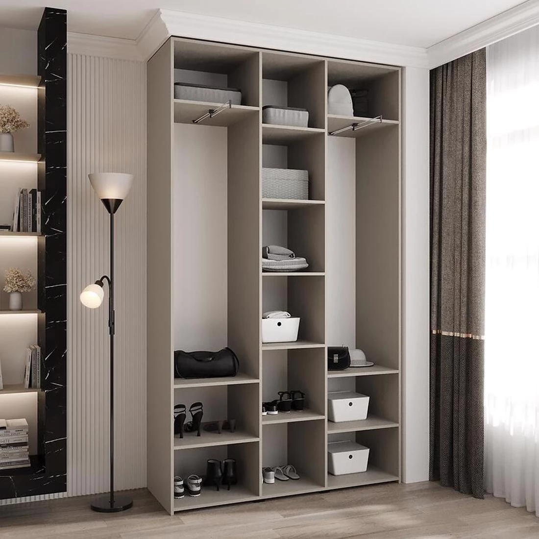 Como 1-140 ormar 40x140x245,5 cm kašmir/zlatna