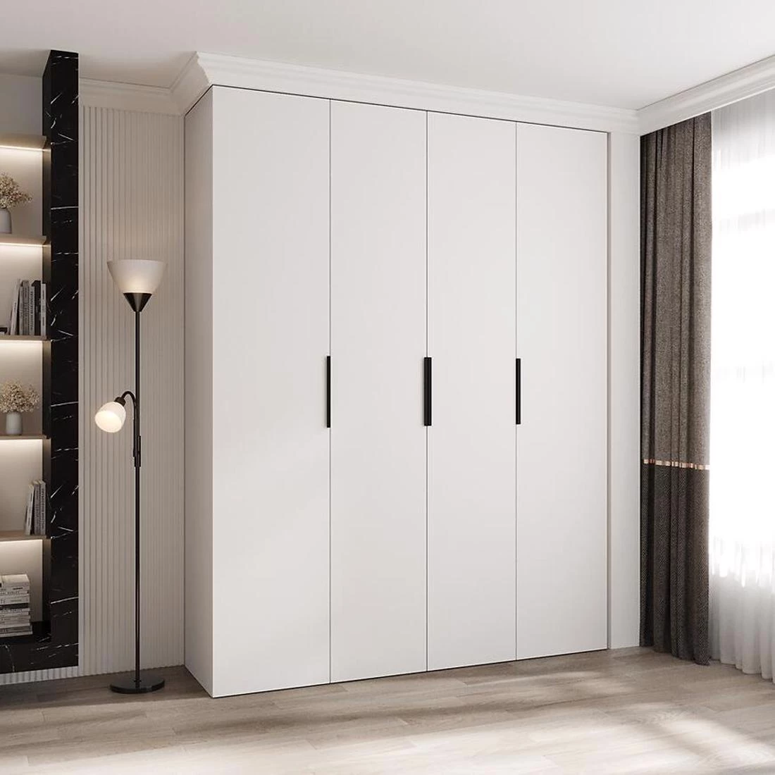 Como 4-190  ormar 50x190x245,5 cm  belo/crni