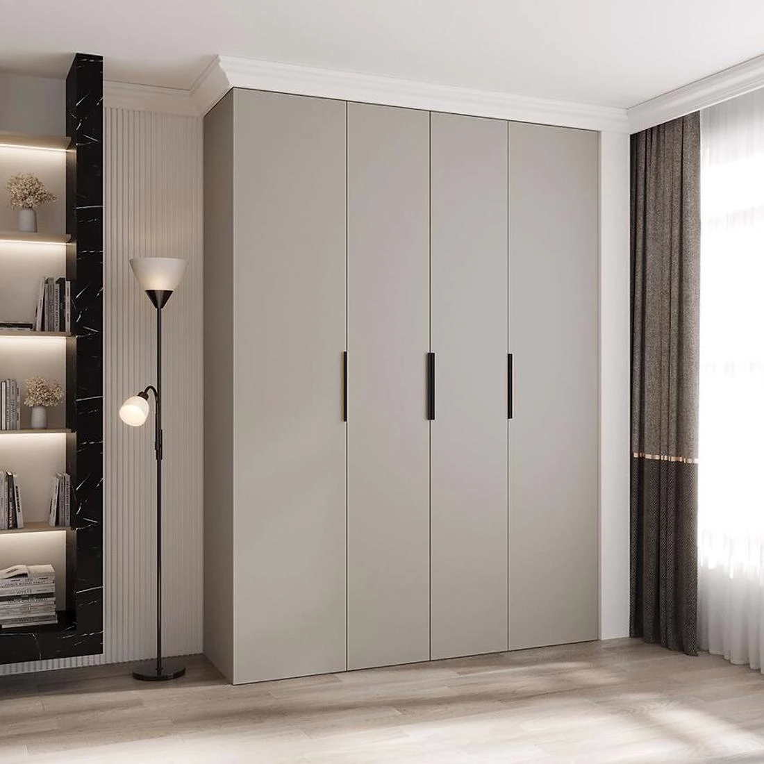Como 4-180 ormar  50x180x245,5 cm kašmir/crna