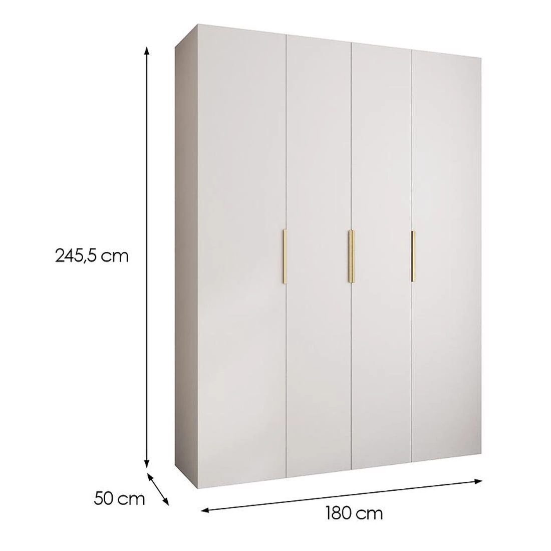 Como 4-180 ormar 50x180x245,5 cm bijeli/zlatni