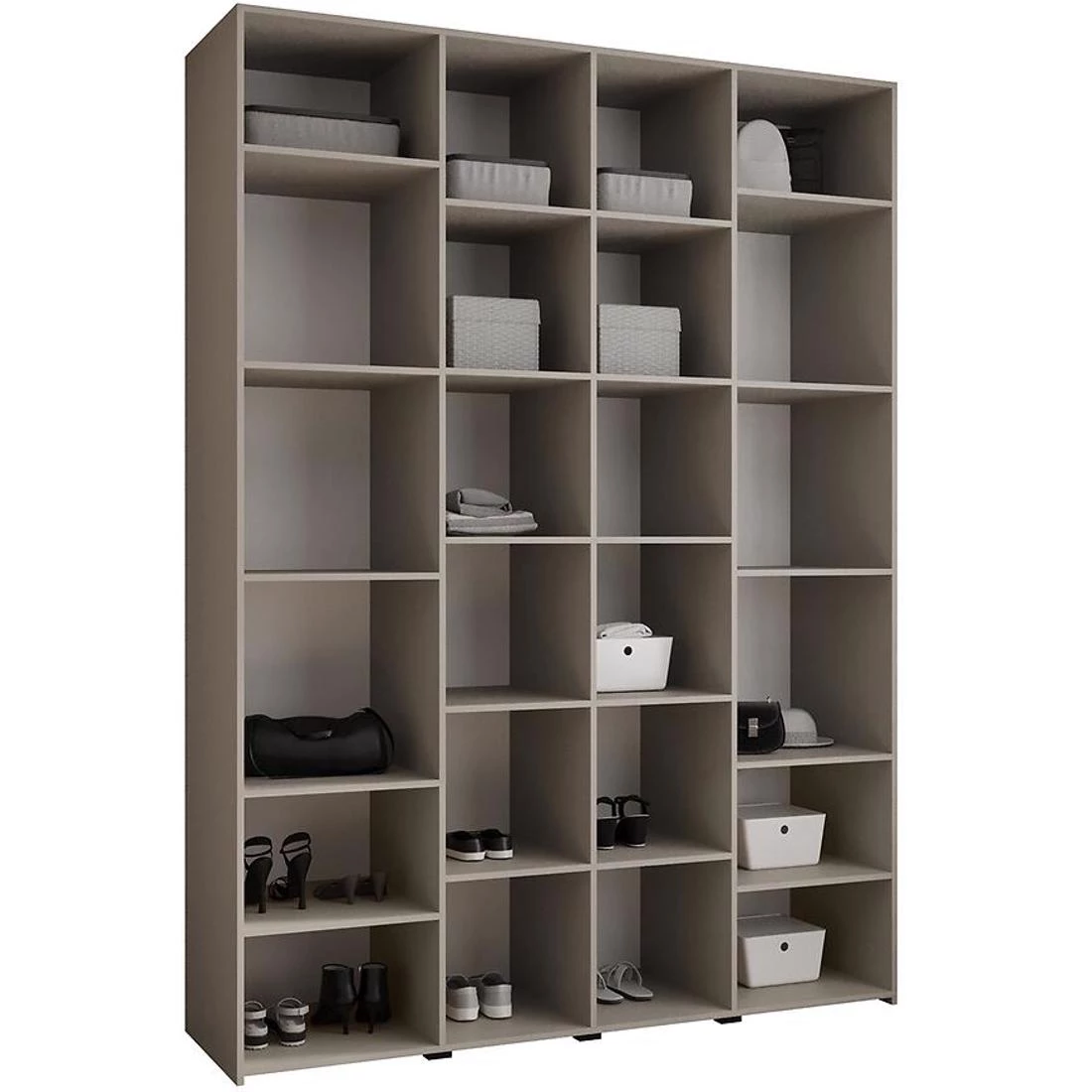 Como 4-180 ormar  50x180x245,5 cm bela/crna