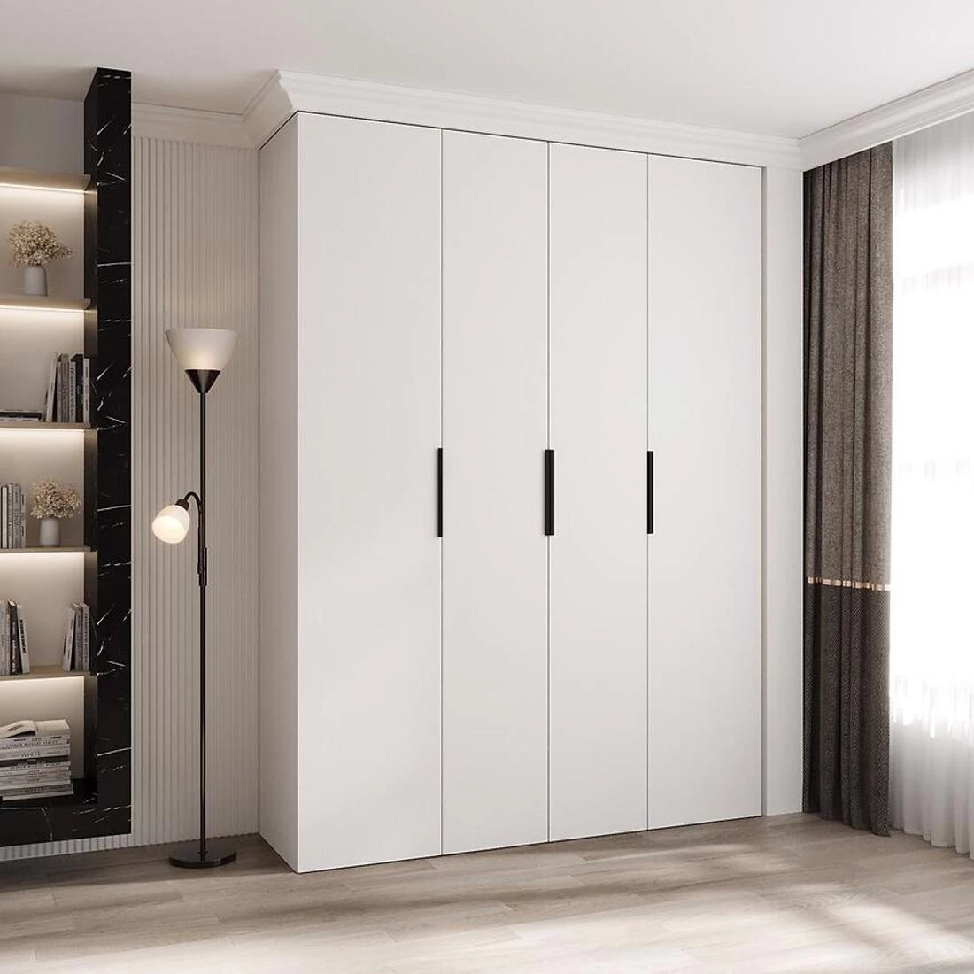Como 4-180 ormar  50x180x245,5 cm bela/crna