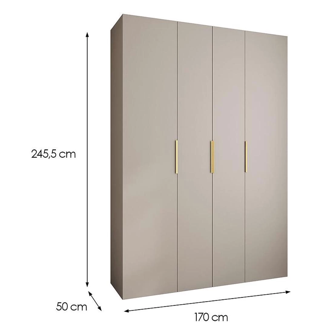 Como 4-170 ormar 50x170x245,5 cm kašmir/zlatna