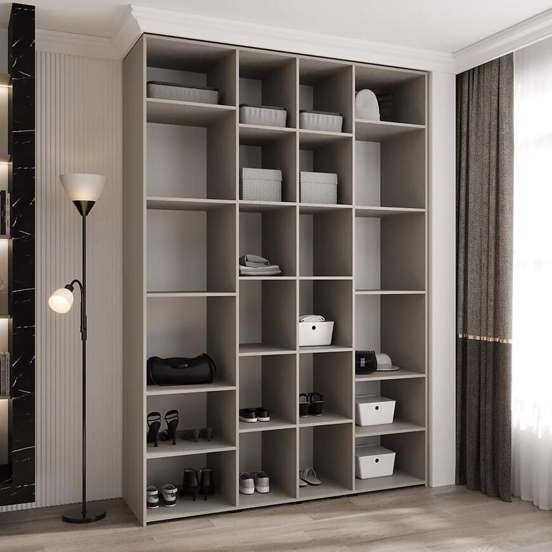 Como 4-170 ormar 50x170x245,5 cm kašmir/crna