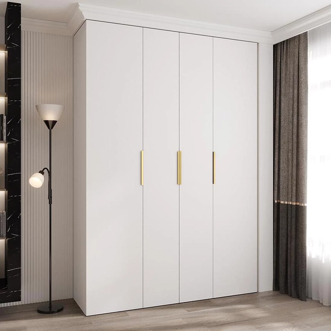 Como 4-170 ormari 50x170x245,5 cm bijeli/zlatni