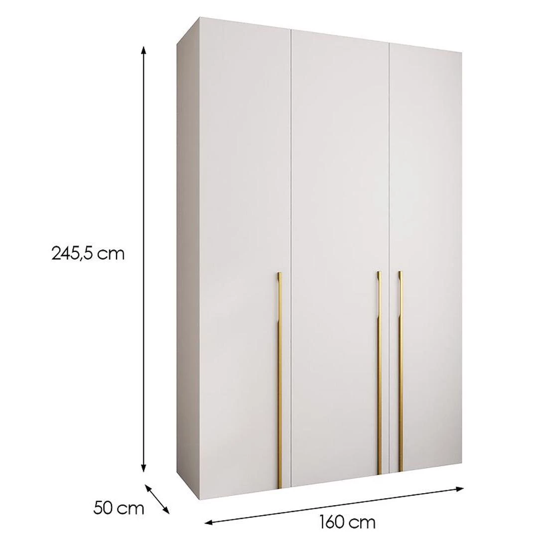 Como 3-160 ormar 50x160x245,5 cm belo/zlatno