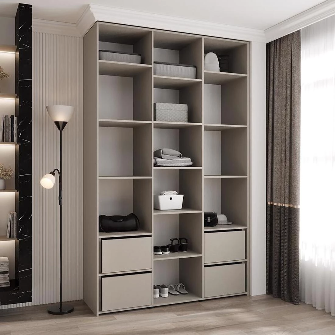 Como 3-150 ormar 50x150x245,5 cm  kašmir/zlatna