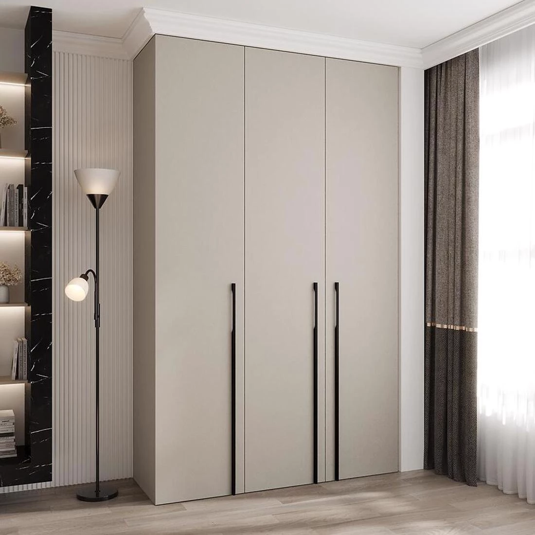 Como 3-150 ormar 50x150x245,5 cm kašmir/crna