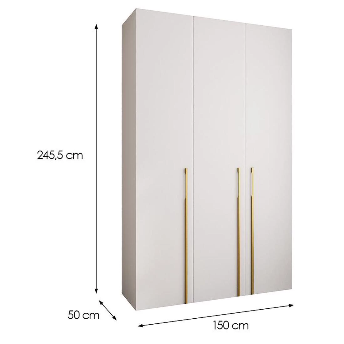 Como 3-150 ormar  50x150x245,5 cm belo/zlatno
