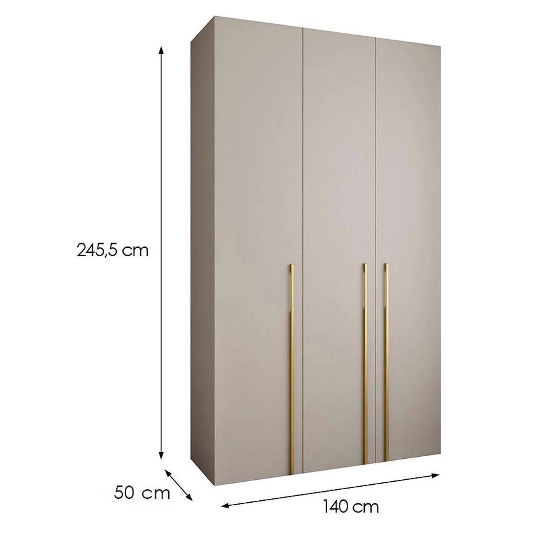 Como 3-140 ormar 50x140x245,5 cm kašmir/zlatna