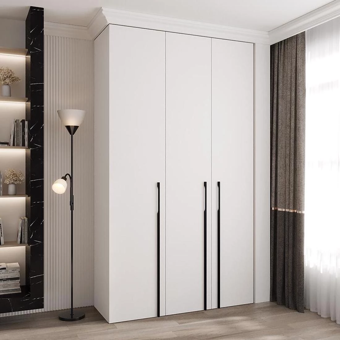 Como 3-140 ormar 50x140x245,5 cm  belo/crni