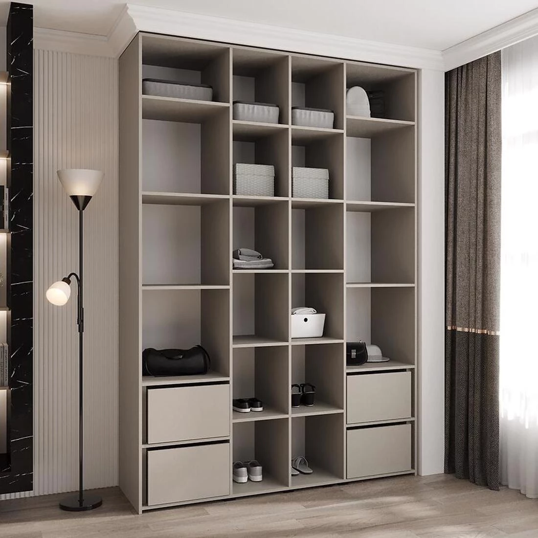 Como 2-170 ormar 50x170x245,5 cm kašmir/crna