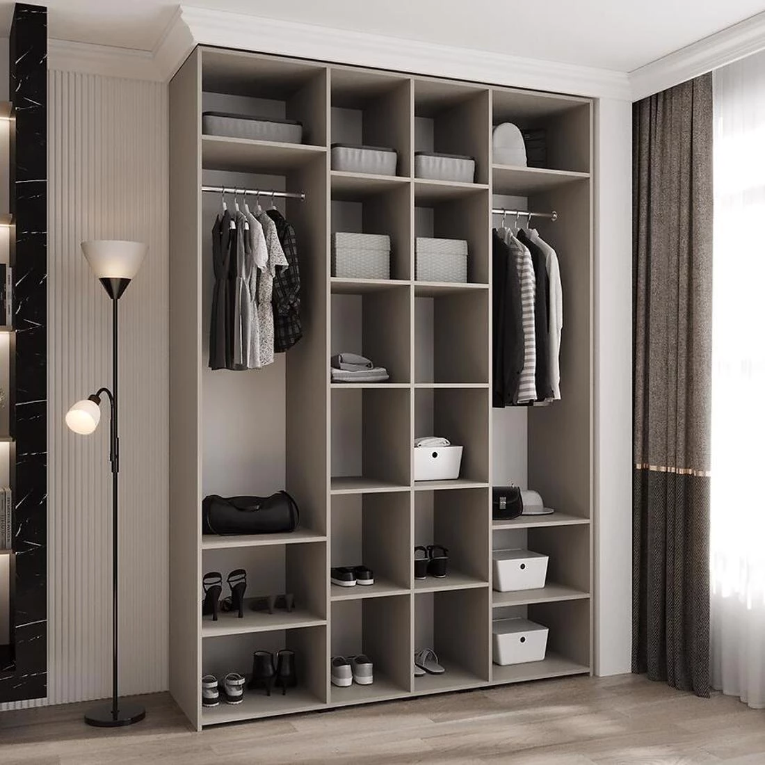 Como 2-170 ormar 50x170x245,5 cm bela/zlatna