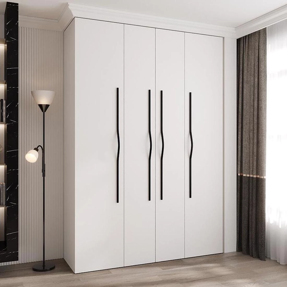 Como 2-170 ormar 50x170x245,5 cm belo/crni
