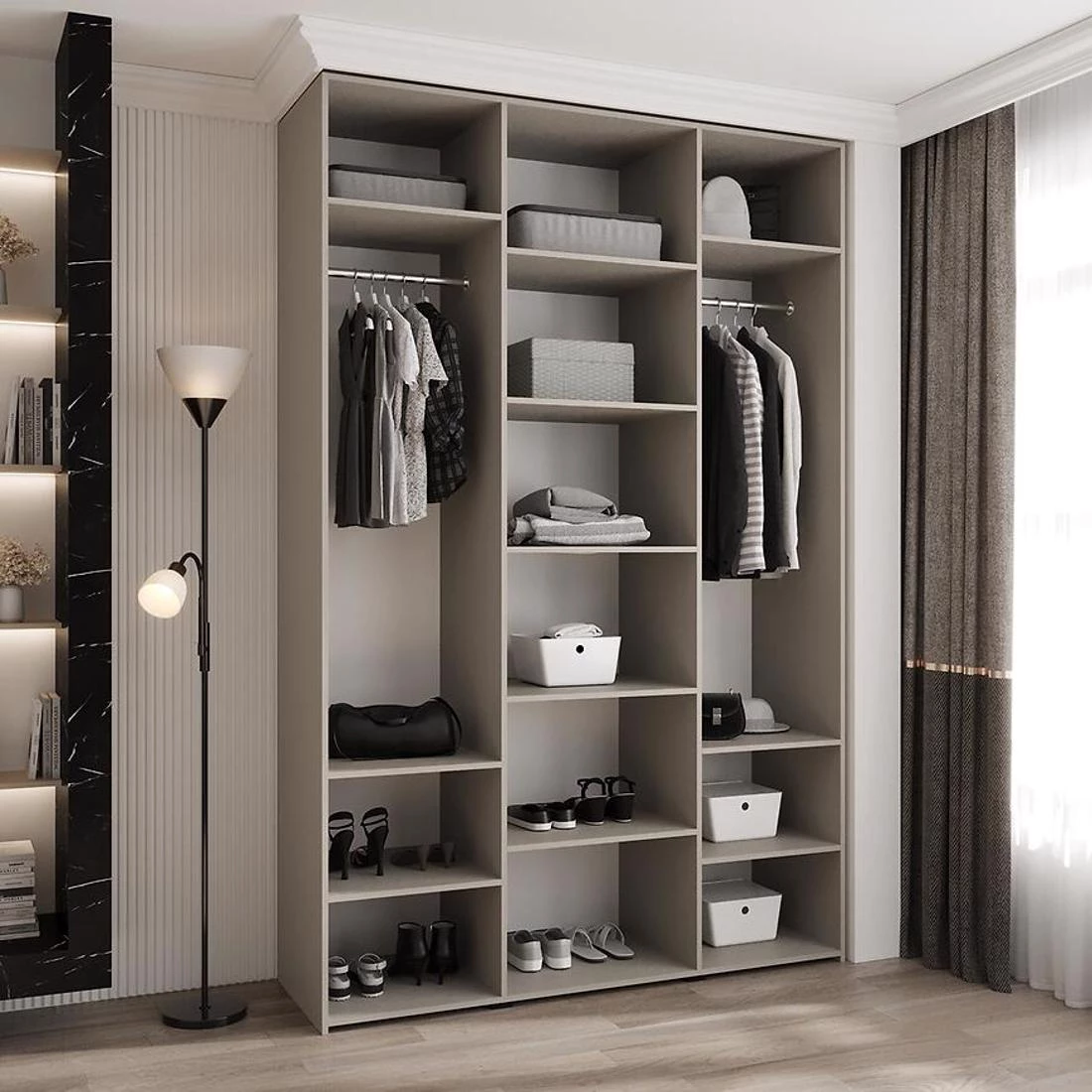 Como 2-160 ormar 50x160x245,5 cm bela/zlatna