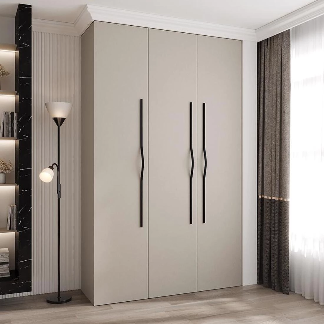 Como 2-150 ormar 50x150x245,5 cm kašmir/crna
