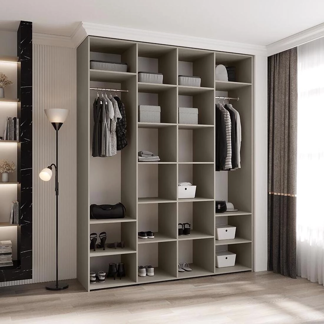 Como 1-190 ormar 50x190x245,5 cm bela/zlatna
